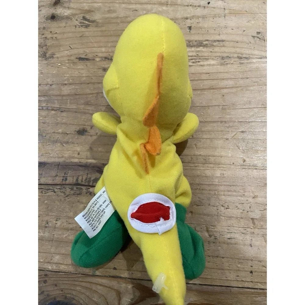 Vtg Yellow Yoshi Super Mario Bros Nintendo 64 N64 Beanie Plush BD&A EUC (No Tag)